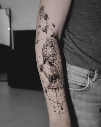 Goddess Artemis Tattoo by @fiistattoo