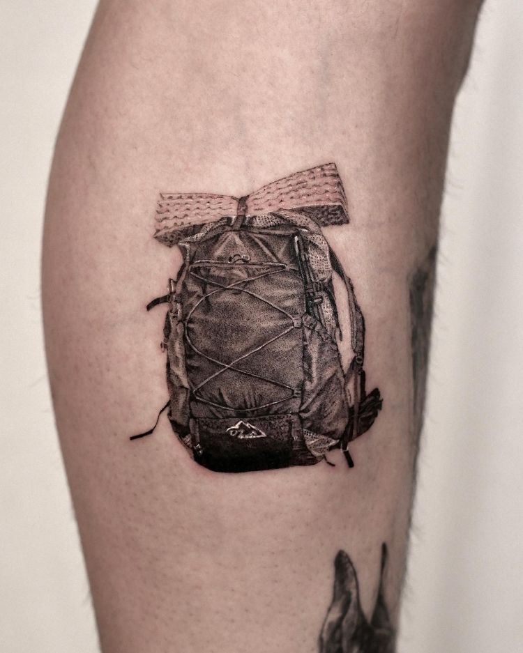 Micro Realist Bag Tattoo by @tattooist340
