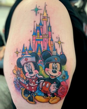 Minnie Mickey Tattoo by @houseofladychappelle