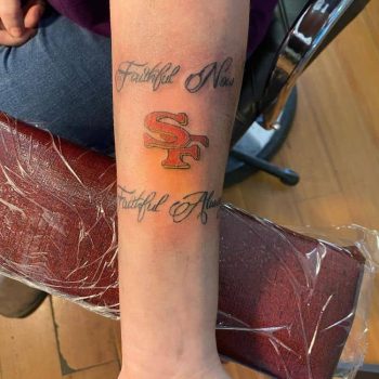 Small 49ers Tattoo by @heidiphipps_hisqueen30_