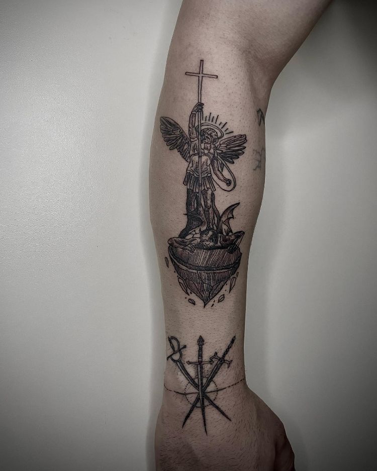 St Gabriel Tattoo by @_skull.tattoo_