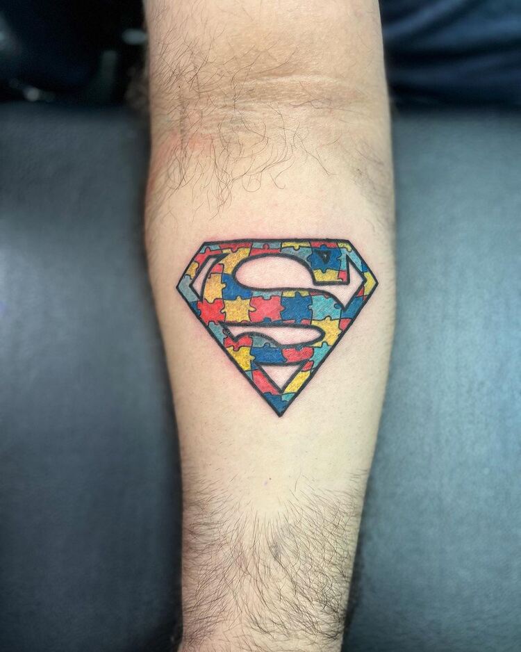 Colorful Superman tattoo designs by @jose_padilla_ink_