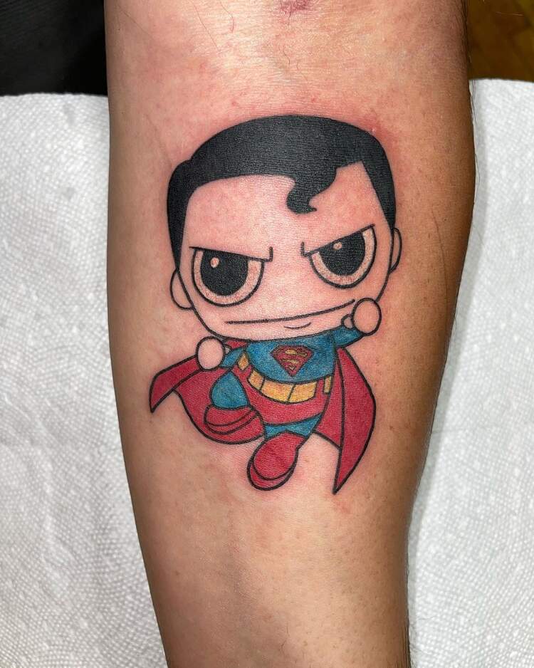 Funny superman by @jake_inklife_