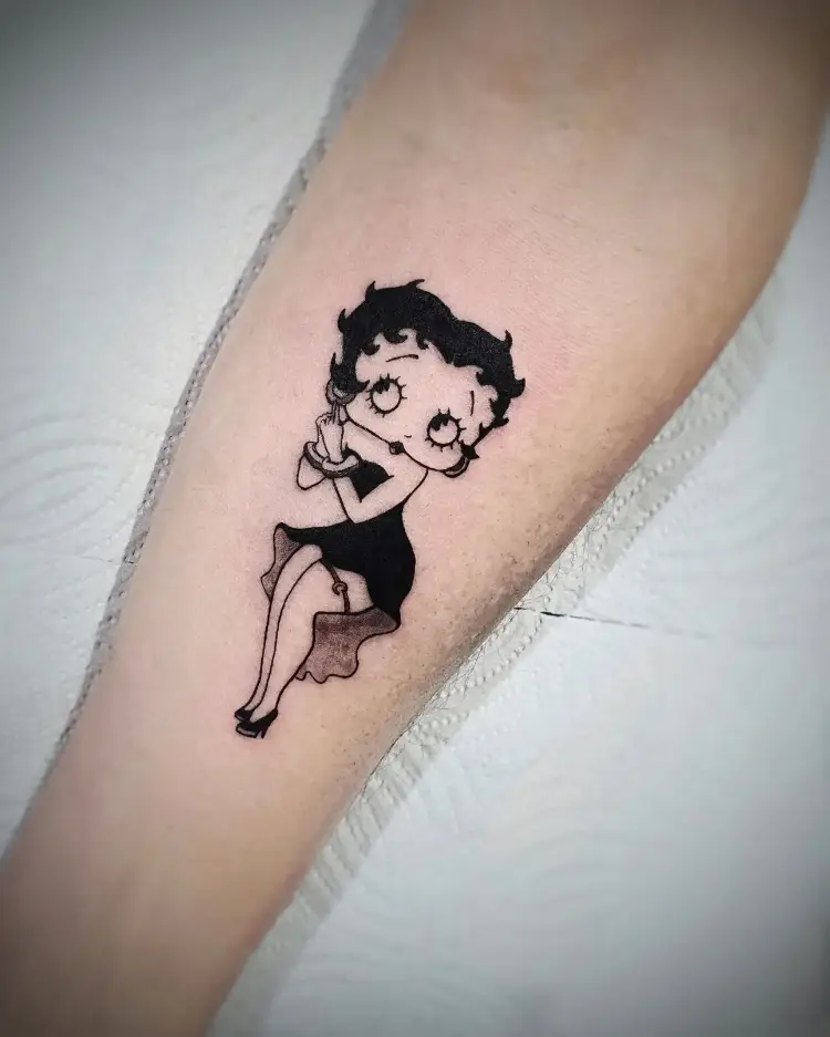 Betty Boop Pin Up Tattoo by @spizzi_tat_too