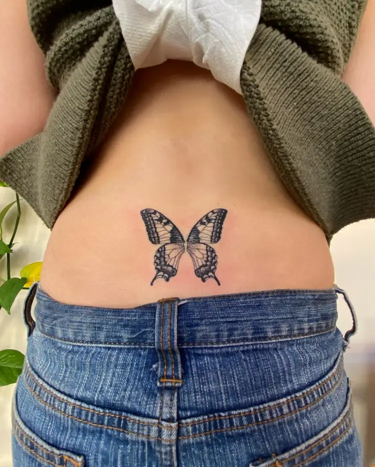 Butterfly Tramp Stamp Tattoo by @erith_art_